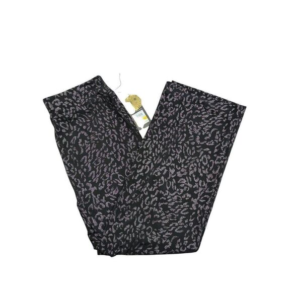 Nine West High Rise Long Black & Silver Leopard Stretch Women's Size Medium - Picture 1 of 9
